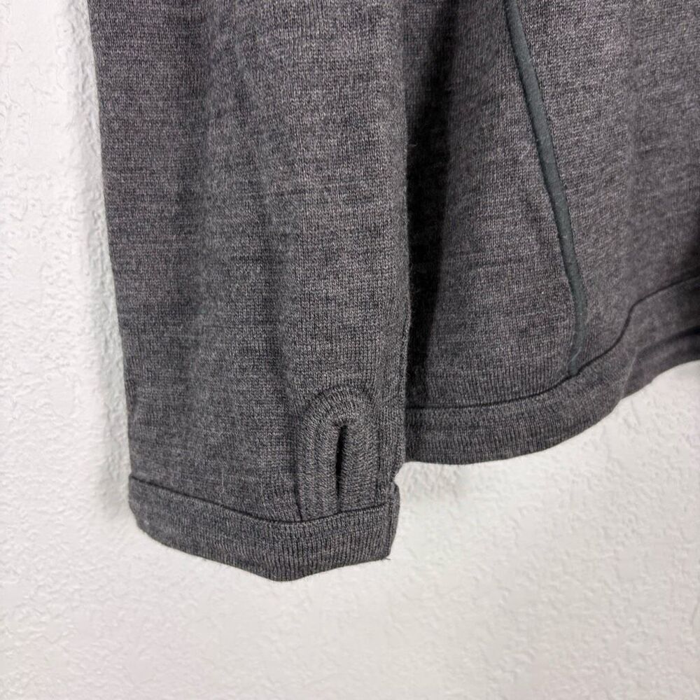 Icebreaker Grey 100% Wool Quarter Zip Pullover Sweater Men's Size Large - Picture 6 of 10